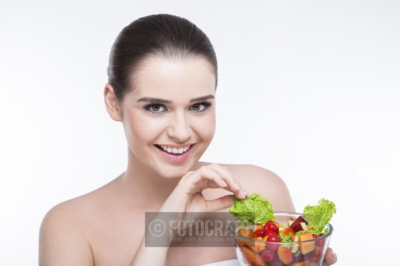 girl with salad