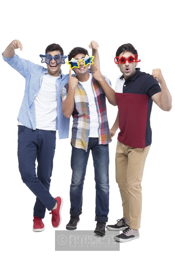 three friends wearing funky shades