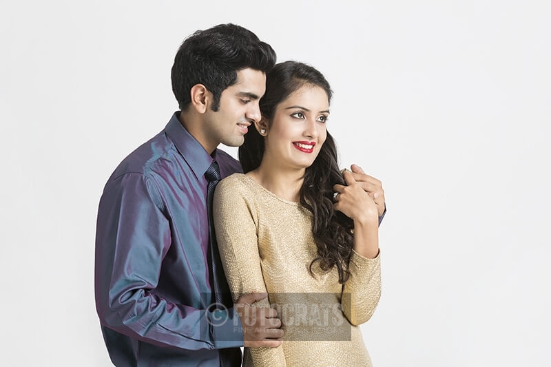 portrait of a young couple posing 
