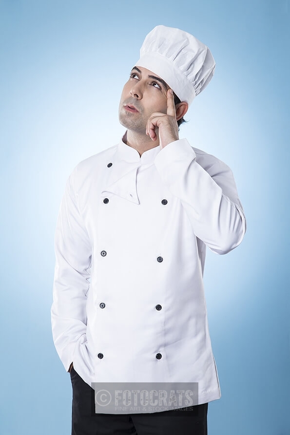 chef thinking while posing 