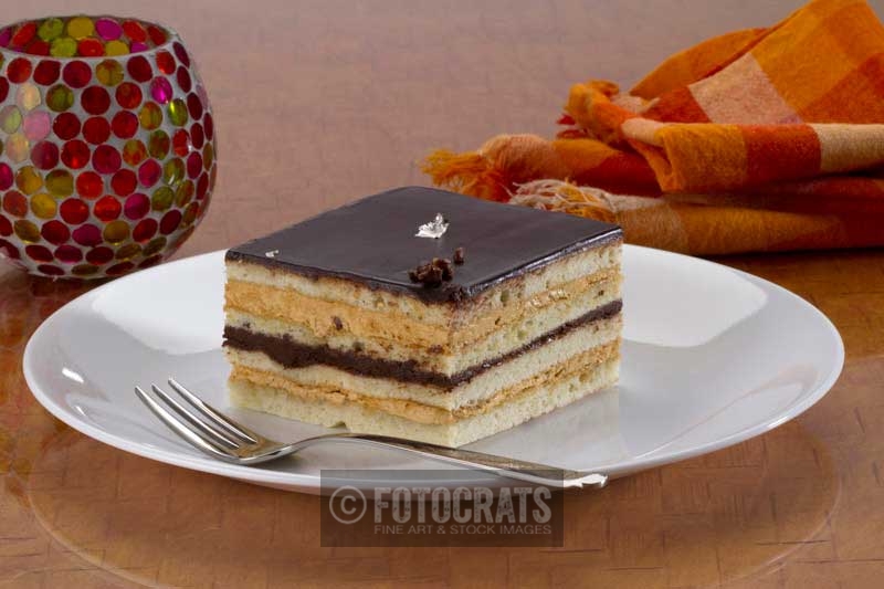 piece of cake served on table 