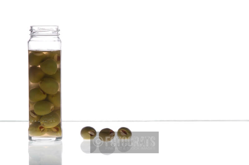olives pickled in a container