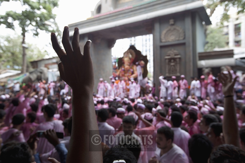 crowd at the ganesh festival celebrations 