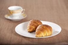 croissant served with tea