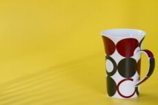polka dot coffee cup 