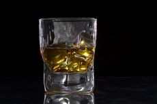 a glass of cold whiskey