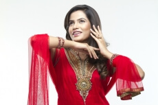 elegant woman in an indian look