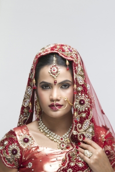 beautiful indian bride posing