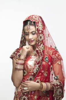 beautiful indian bride posing