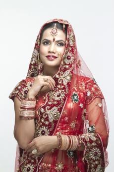 indian bride thinking