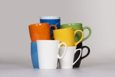 stack of coffee mugs