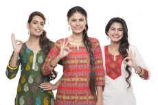 indian women posing happiness