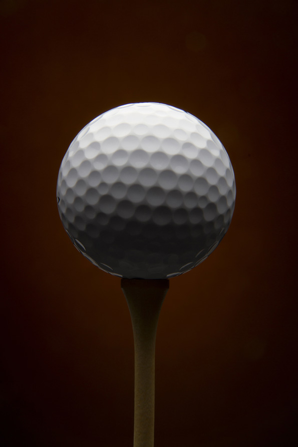 golf ball with light brown colour