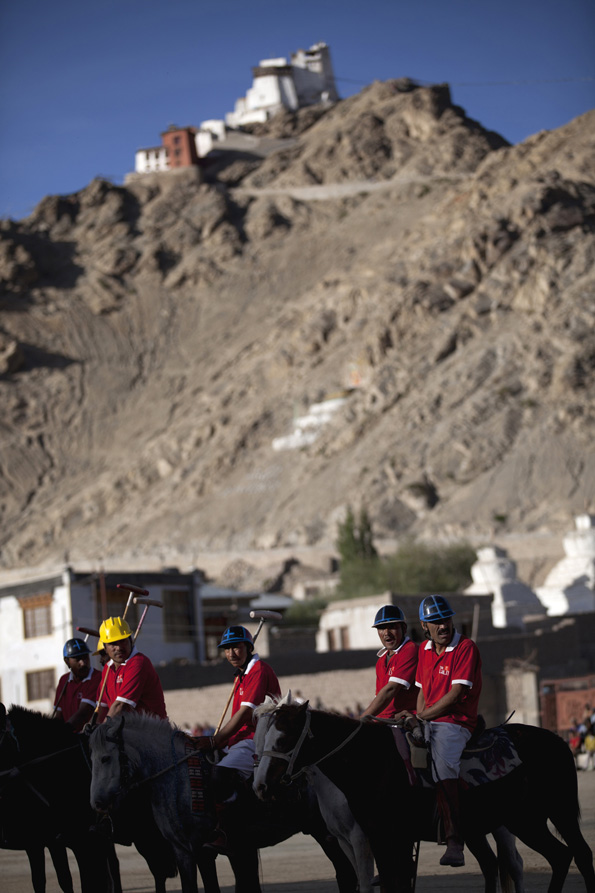 polo players at the polomatch in leh